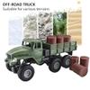Hylukon RC Military Truck, 1:16 Military Carrier Car Off-Road Crawler Transpotr Truck 6WD with LED Light for Teen Adults view 3