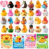 28 Pack Valentines Day Gifts for Kids, Valentine Rubber Ducks in Bulk with Valentines Cards for Girls Boys School Classroom, Assorted Ducks for Jeeps, Valentine's Party Favors Classroom Exchange Gifts view 1