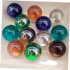 TOBBOMEY 40Pcs Transparent Glass Marbles for Boy Girl Smooth Round Shooter Balls for Indoor Outdoor Play Lightweight Beads to Enhance Hand-Eye Coordination and Fine Motor Skills view 2