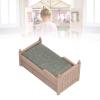 1:12 Dolls House Bed,Miniature Birch Furniture Dollhouse Decor with Drawer,Mattress,and Pillow. for 6.9 x 3.6 x 3.3in Doll House and Dolls (A) view 3