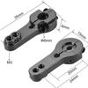 25T Aluminum Servo Horns for RC Cars/Trucks/BuggiesDual Clamping Design M3 Threaded Metal Steering Arms Upgrade Kit 3pcs/Set (Black) view 3