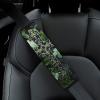 2PCS Car Seat Belt Pads Universal Auto Seatbelt Shoulder Pad Black Cross Among Green Flowers Seat Belt Cover Comfortable Driving Shoulder Strap Covers Harness Pad for Car Interior Accessories view 1