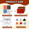 Cat Mask with Eye Mesh Fur Beard and Felt Fabric Sheet,98 PCS DIY Animal Mask Kit Cat Masks to Paint Blank Animal Dress Up Masks,DIY Face Mask Costume for Masquerade,Halloween Party,Cosplay view 4