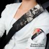 2PCS Car Seat Belt Pads Universal Auto Seatbelt Shoulder Pad Black And White Flowers And Skull Seat Belt Cover Comfortable Driving Shoulder Strap Covers Harness Pad for Car Interior Accessories view 4