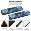 CSGJMYGS 2PCS Car Seat Belt Pads Universal Auto Seatbelt Shoulder Pad Blue Rose Seat Belt Cover Comfortable Driving Shoulder Strap Covers Harness Pad for Car Interior Accessories view 3