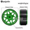 Chanjorlin 1.9 RC Beadlock Wheels Rims Aluminum Heavy Duty 1/10 Crawler Wheel Hubs for 1:10 Rock Crawler Car Axial SCX10 I II III 90046 TRX4 TRX6 VS4-10 CC01 D90 RC4WD Redcat Gen8 1.9" Tires (Green) view 2