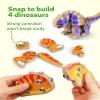 Coogam Build Your Own Dinosaurs Toy, Snap Together Building Dinosaurs Playset, Wooden STEM Take Apart Dinosaur Builder, Montessoi Fine Motor Building Toy Gift for 3 4 5 Years Old Kids view 2
