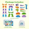 Coogam Build Your Own Dinosaurs Toy, Snap Together Building Dinosaurs Playset, Wooden STEM Take Apart Dinosaur Builder, Montessoi Fine Motor Building Toy Gift for 3 4 5 Years Old Kids view 4