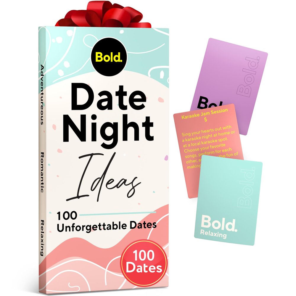 100 Date Night Ideas Card Game - Romantic, Adventurous, & Relaxing Dates for Couples, Perfect for Anniversary, Wedding, Engagement Gifts, Birthdays for Him, Her, Boyfriend, Girlfriend (Original)