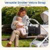 mommore Stroller Organizer with Insulated Cup Holders, Adjustable Stroller Caddy with Detachable Phone Bag, Stroller Accessories Fits for Uppababy, Doona, Jogger, Britax (Black) view 2