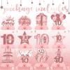 10th Birthday Decorations for Girls 12PCS Rose Gold Honeycomb Table Centerpieces Pink Rose Gold Party Supplies for 10 Year Old Girl Celebration view 4