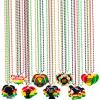 Blosssound 24 Pieces Black History Month Beaded Necklaces Bulk for African American Juneteenth Beaded Necklace Party Favors Worthwhile Commemoration Festival Decorations Supplies, 8 Styles view 1