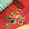 Blosssound 24 Pieces Black History Month Beaded Necklaces Bulk for African American Juneteenth Beaded Necklace Party Favors Worthwhile Commemoration Festival Decorations Supplies, 8 Styles view 3