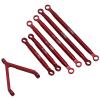 Aluminum Alloy Chassis Link Rod for 1/24 RC Car, Upgrade Part to Enhance Performance, Sturdy and Wear Resistant, Suitable for Axial SCX24 Deadbolt and B17 (Red) view 4