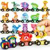 Helsort Wooden Alphabet Train Set for Toddlers  Magnetic ABC Train with Snap-Connection, Animal-Themed Educational Preschool Toy for Kids Ages 3-5, Montessori STEM Learning Gift for Boys and Girls view 1