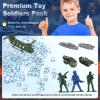 Army Men Playset - Large Set Including Army Men Action Figures, Battle Mat, Army and Navy Weapon Gear Accessories, Military Combat Toys, Army Toys for Boys Age 4-12 view 3