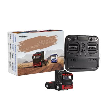 Actualia 1:76 Turbo Racing Sport Car, 2.4G 3CH Electric 4WD Truck Tractor Mini RC Cars Table Racing Remote Control High-Speed Car for Boys Adults - RTR Version (C50-T)