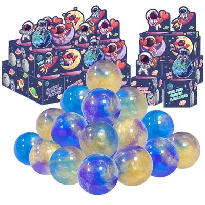 24 Pack Valentines Day Gifts for Kids, Galaxy Slime with Greeting Card Box Stress Relief Slime Toy for Kids Girls Boys Valentines Party Favors Valentine's Day Classroom Exchange Prizes Gift Set