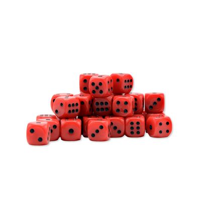 30x D6 Dice Pack | 10mm Classic (Red with Black Spots)