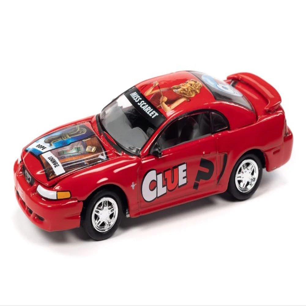 2000 Red with Graphics 2022 Release 1 1/64 Diecast Model Car by Johnny Lightning JLPC006-JLSP236