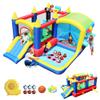7 in 1 Inflatable Bounce House with Slide & Ball Pit, Bouncy Castle with Basketball Hoop & Tic-Tac-Toe,Oxford Fabric Playhouse for Outdoor Lawn,Indoor Outdoor Use,Includes Blower, Stakes & Repair Kit view 2