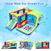 7 in 1 Inflatable Bounce House with Slide & Ball Pit, Bouncy Castle with Basketball Hoop & Tic-Tac-Toe,Oxford Fabric Playhouse for Outdoor Lawn,Indoor Outdoor Use,Includes Blower, Stakes & Repair Kit view 4