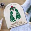 Obsidian Home Creations My First Christmas Handprint Art, DIY Footprint Art, Baby's Mistletoes Sign, Wooden Kids Craft, Custom Children's Keepsake, Personalized Decor (Mistletoe) view 2