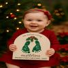 Obsidian Home Creations My First Christmas Handprint Art, DIY Footprint Art, Baby's Mistletoes Sign, Wooden Kids Craft, Custom Children's Keepsake, Personalized Decor (Mistletoe) view 3