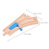 ORFOFE Wooden Train Switch Track Accessories 2 Pieces Blue Track Change Compatible with Major Brands Educational Toy for Kids Motor Skills and Imaginative Play view 2