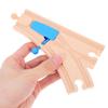 ORFOFE Wooden Train Switch Track Accessories 2 Pieces Blue Track Change Compatible with Major Brands Educational Toy for Kids Motor Skills and Imaginative Play view 4