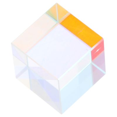 CHILDWEET Optical Prism Cube for Light Experiments Glass Color Mixing Prism for Physics Teaching and Desktop Decoration Light Dispersion Analysis
