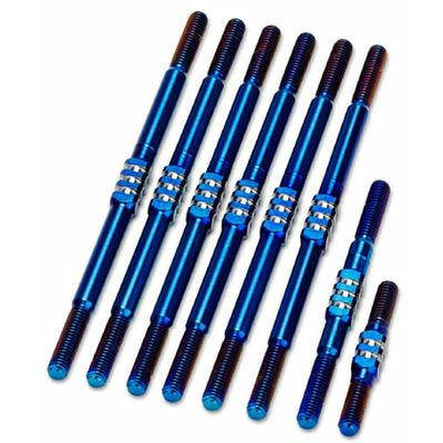 JCO2828-1 JConcepts Team Associated RC10T Fin Titanium Turnbuckles (Blue) (8)