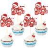 24Pcs Santa Baby Cupcake Toppers Christmas Baby Shower Cupcake Picks view 1