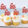 24Pcs Santa Baby Cupcake Toppers Christmas Baby Shower Cupcake Picks view 3