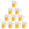 10 Pieces Simulation Beer Cups Beer Mugs Glasses Resin Miniatures Cups Models Photo Props view 1