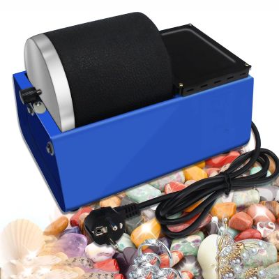 YZHYY Electric Rock Tumbler Machine, Gemstones Polisher, Rock Tumbler Kit with Leakproof Rubber Barrel and Durable Motor, Running Silently, Settings Easily, for Crystals, Stone, Glass, Metal