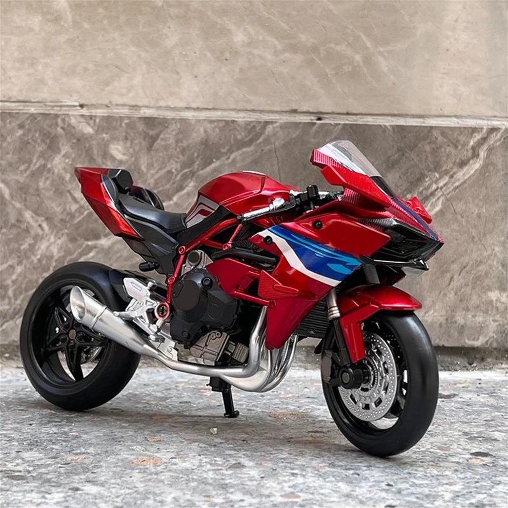 Collection 1:12 Motorcycle Die-cast Sound and Light Metal Model Birthday Gift Ornaments for Kawasaki Ninja H2 R