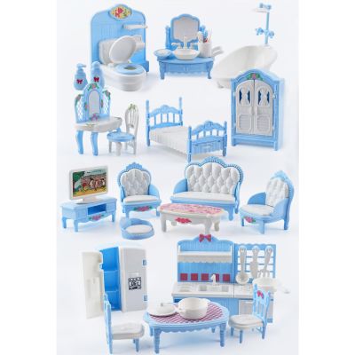 35 Pcs Dollhouse Furniture Accessories Set Mini House Furniture Small Dollhouse Miniature Furniture Play House Accessories 1:12 Tiny Kitchen Bedroom LivingRoom Bathroom Boy Girl Toddler3Y+