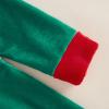 Aifawile Kids Toddler Baby Girls Christmas Elf Costume Santa Clothes Velvet Princess Dress Hat Socks Xmas Holiday Dress Up Costume (Green Patchwork Dress with Hat, 6-12 Months) view 3