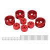 ChengyuWei RC Rims, Aluminum Wheels, Metal Rims for WPL Fj40 C14 C24 B14 B24 B16 B36 1/16 Model Vehicles RC Rim Hubs Alloy RC Wheel Rim Set (Rosso) view 1