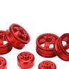 ChengyuWei RC Rims, Aluminum Wheels, Metal Rims for WPL Fj40 C14 C24 B14 B24 B16 B36 1/16 Model Vehicles RC Rim Hubs Alloy RC Wheel Rim Set (Rosso) view 3