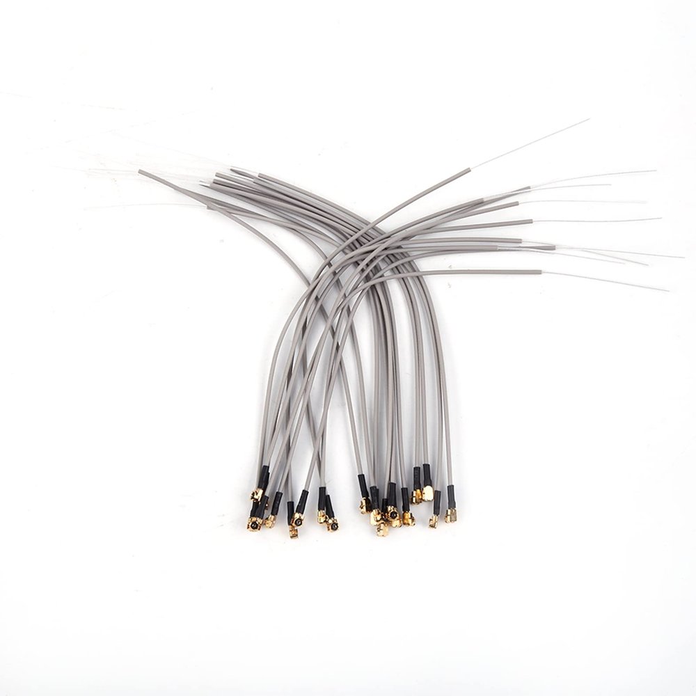20Pcs 2.4G ABS Aircraft Receiver Antenna, Compatible with IPEX Port, for Futaba FrSky, High Gain 2.0, 15cm Length, Linear Polarization