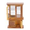 1:12 Scale Miniature Wooden Cabinet Bookshelf, High Simulation Design for Doll House Decoration, Dollhouse Furniture & Decor (Maroon) view 2