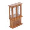 1:12 Scale Miniature Wooden Cabinet Bookshelf, High Simulation Design for Doll House Decoration, Dollhouse Furniture & Decor (Maroon) view 3