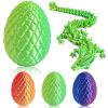 3D Printed Easter Dragon Eggs - Cool Crystal Dragon - Funny and mysterious toys - Essential Easter Basket Stuffers - Dragons with flexible joints (12in,Laser Green Edition[Dragon & Dragon Egg] view 1