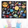 45pcs Educational DIY Outer Space Storytelling Felt Board - 3D Solar System Planets Felt Board Set for Kids view 3