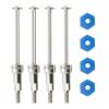 #45 Steel Front Rear CVD Driveshaft with Wheel Hex Wheel Nut for Arrma 1/18 Granite Grom Mega 380 Upgrade Parts (Silver) view 1