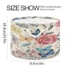 Large Storage Basket Butterflies on Flowers Storage Box Organizer Bins with Handles Laundry Hamper Basket for Home Decor view 2