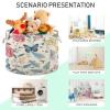 Large Storage Basket Butterflies on Flowers Storage Box Organizer Bins with Handles Laundry Hamper Basket for Home Decor view 4