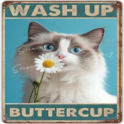 Jigsaw Puzzles Kitten 500 Piece Puzzles for Adults and Families - Wash Up Buttercup Kitten Wooden Puzzle - Family Fun & Leisure Beginner Jigsaw Puzzle Toys for Adults Stress Relief